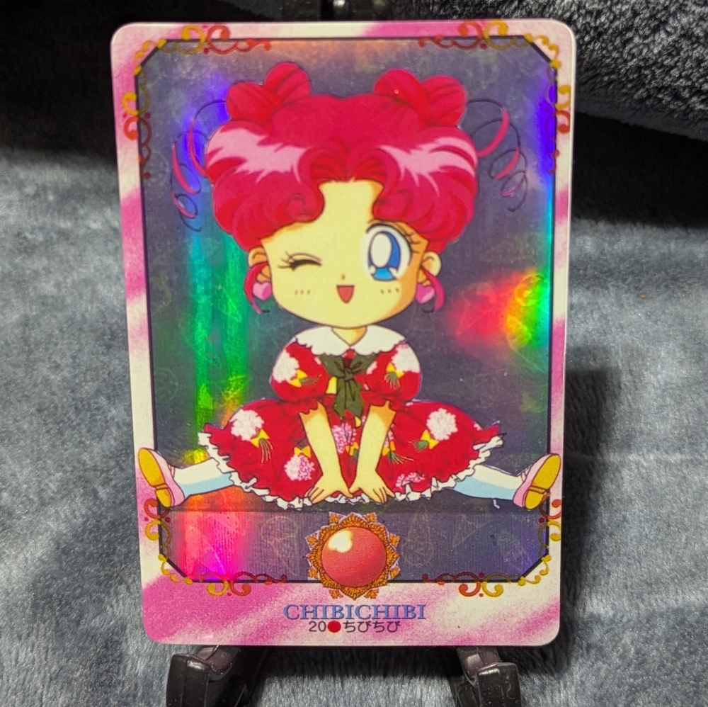 VTG Sailor Moon CHIBICHIBI #20 HOLO Sticker Amada Pretty Soldiers Part 3